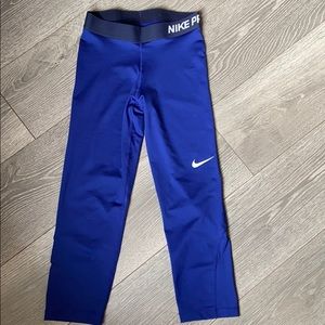 Royal Blue Nike Pro Leggings S